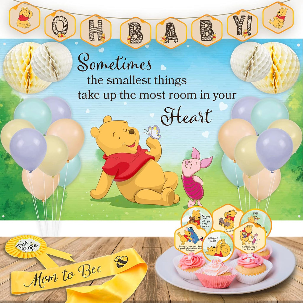 Classic Winnie the Pooh Baby Shower Decorations for Girl or Boy Baby showers and Gender Reveal Parties