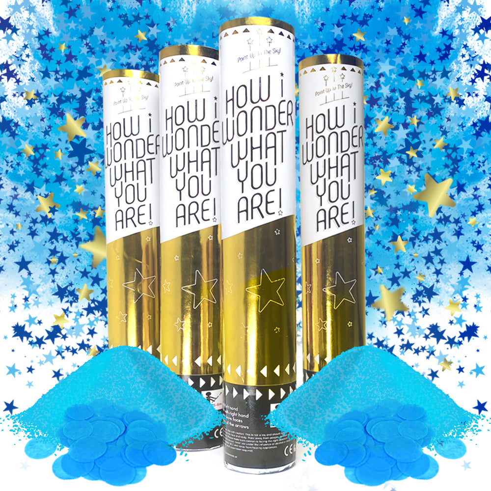 Gender Reveal Giant Confetti Cannon - BLUE – Baby Showers and More