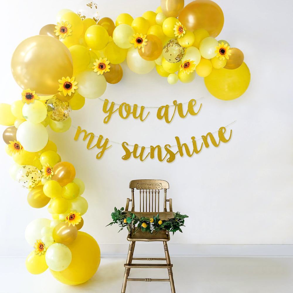 sunflower balloon garland