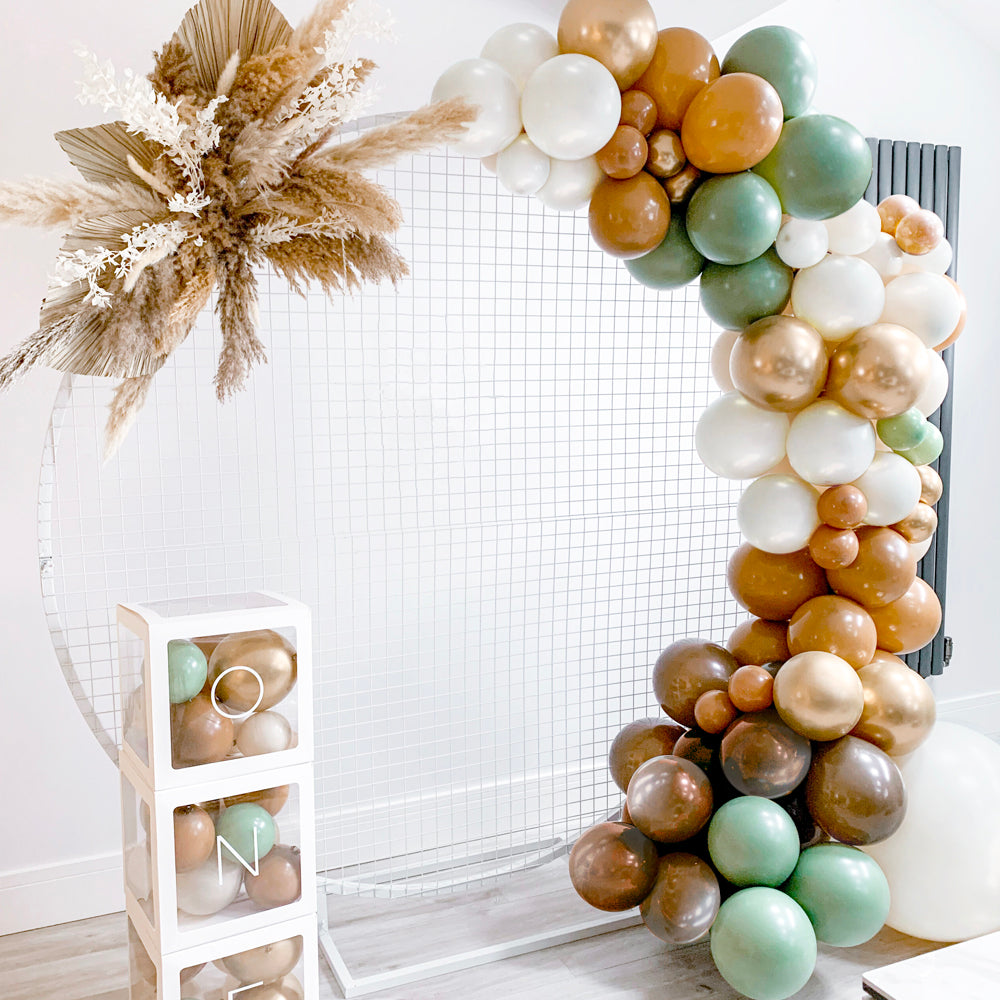 Sage and Earthy Brown Balloon Garland Kit with 95 Balloons in Pearl Wh –  Sweet Baby Company