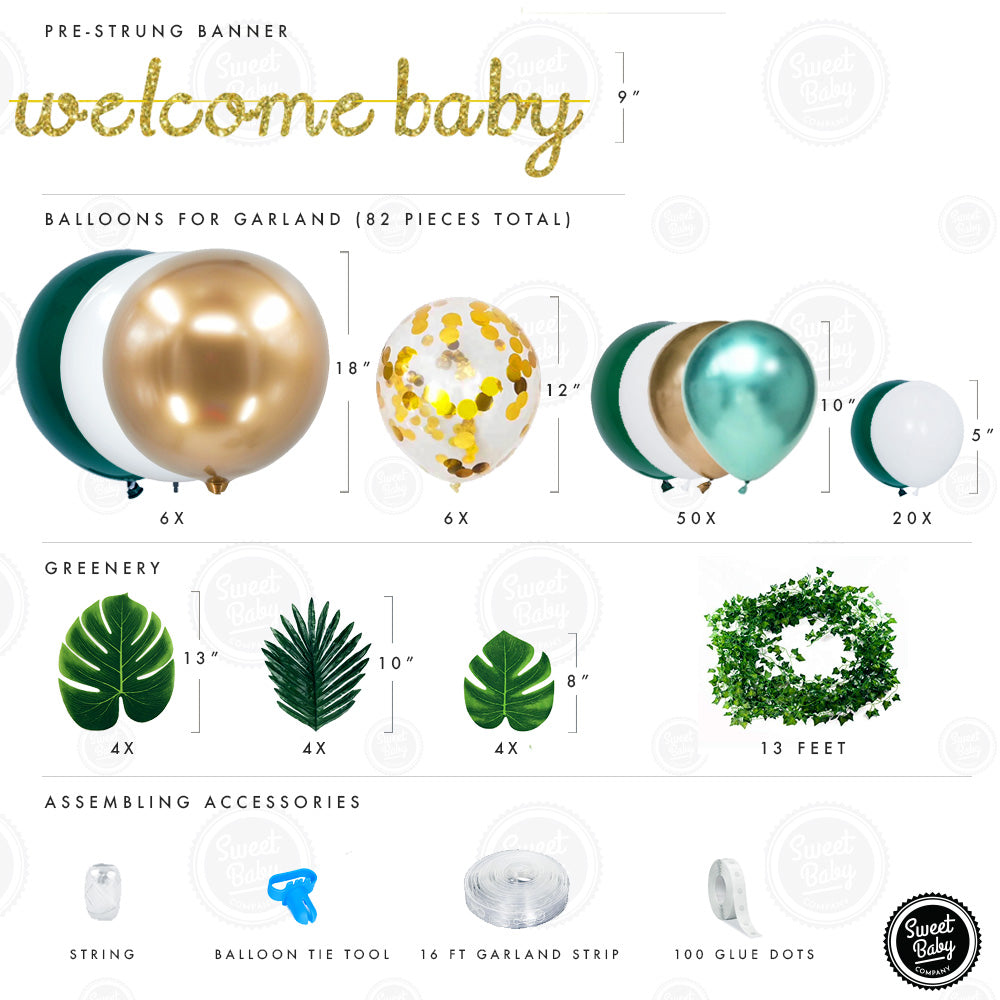 Jungle Themed Balloon Garland Arch Kit
