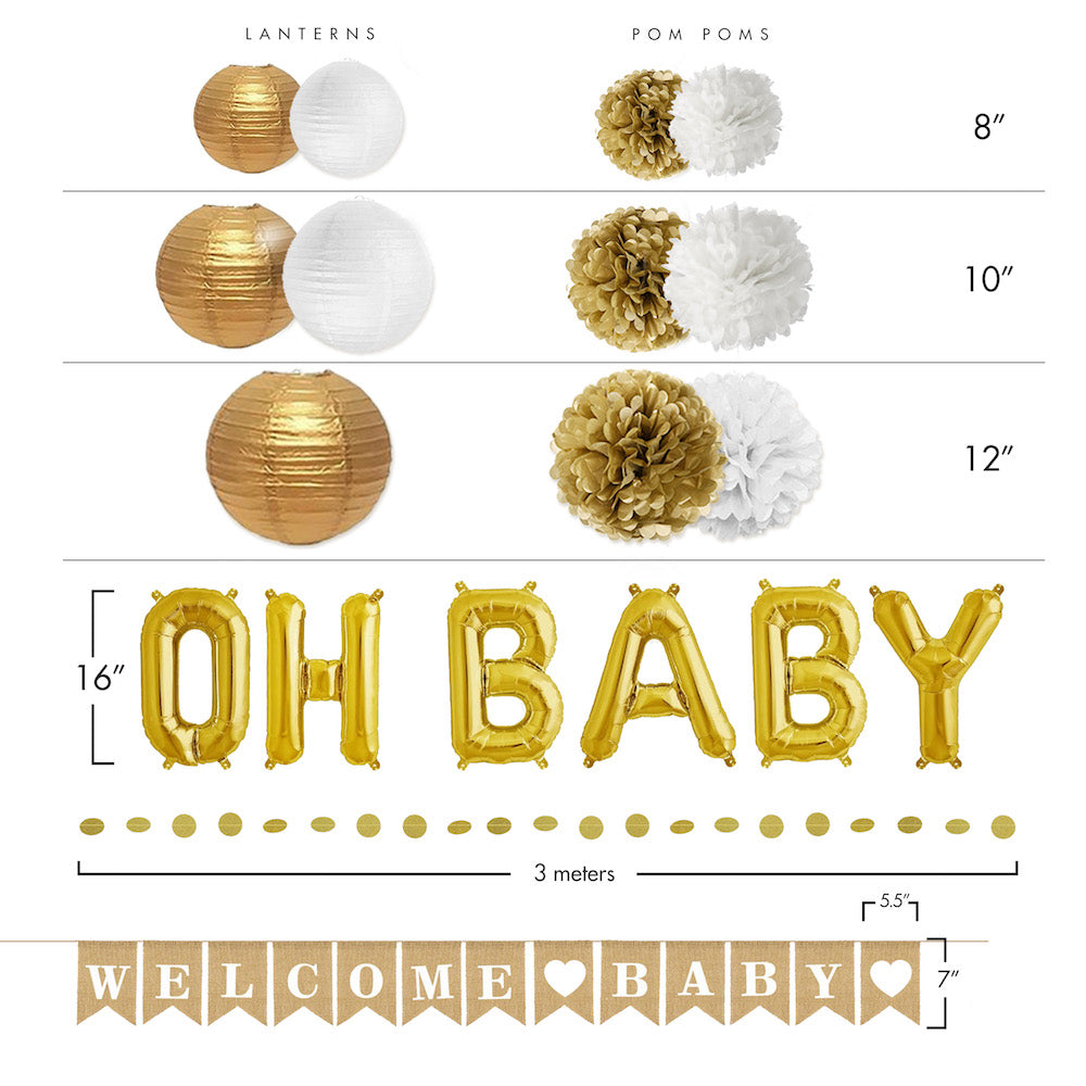 Baby Shower Decorations Neutral For Boy or Girl