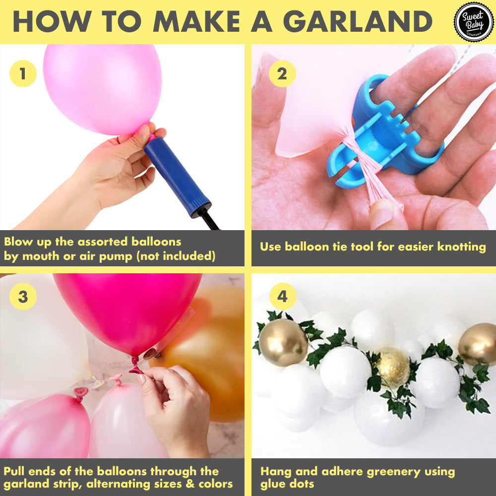 Pink Balloon Garland Kit with 60 Balloons in Peach Blush, White, Gold Chrome, and Pink for Girl Baby Showers and Enchanting Birthdays, Bridal Showers, and Photshoots